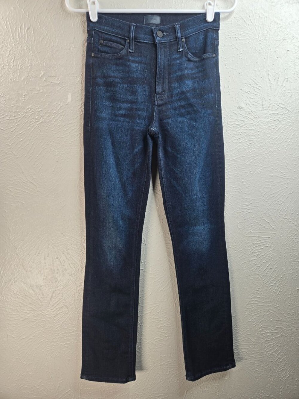 Mother Skinny Ankle Jeans 25 Dark Blue Denim High Rise Stretch Casual Minimalist - Picture 1 of 10